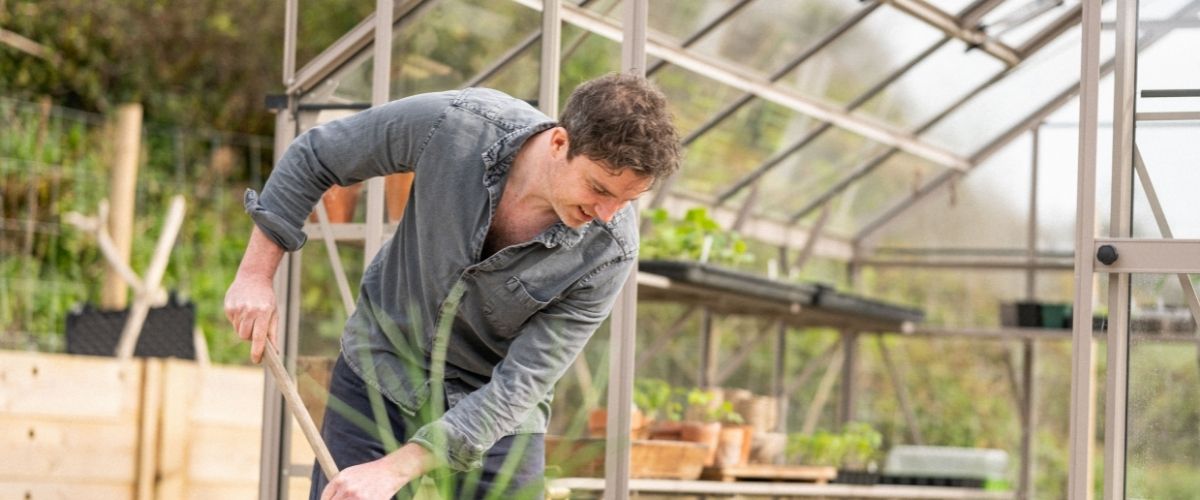 Man gardening